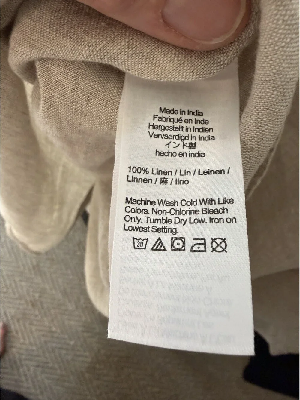 NWT J.Crew Baird McNutt Irish Linen Slim Fit Women's Shirt Size 24 Beige/Flax